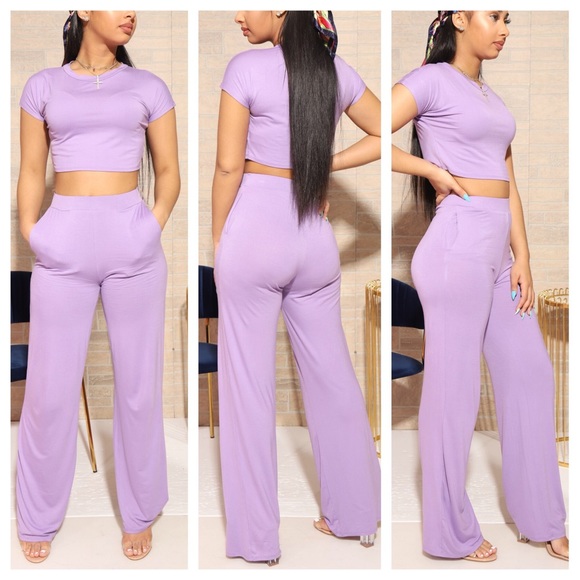 Lilac 2pc Pant Set - Picture 3 of 9